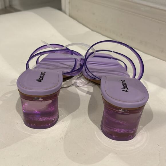 Abound NWT Clear Strappy Sandals with acrylic Heels - Picture 4 of 7